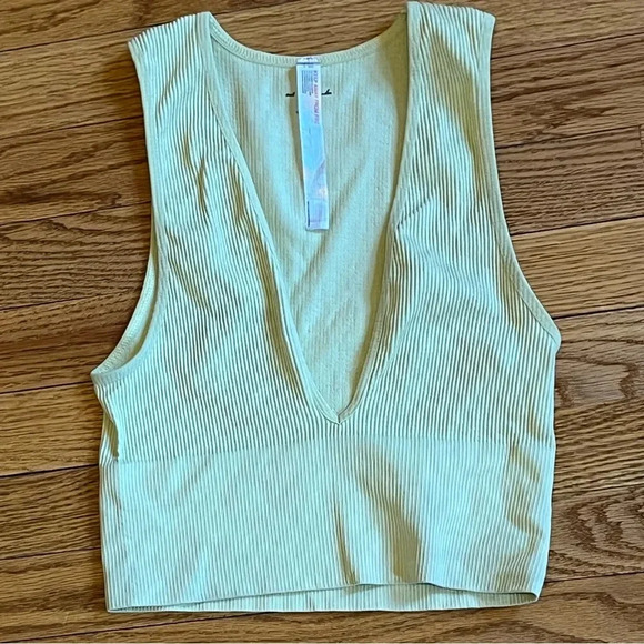 Urban Outfitters Tops - Urban Outfitters Out From Under Lime Green V-Neck Ribbed Tank Top | Size M